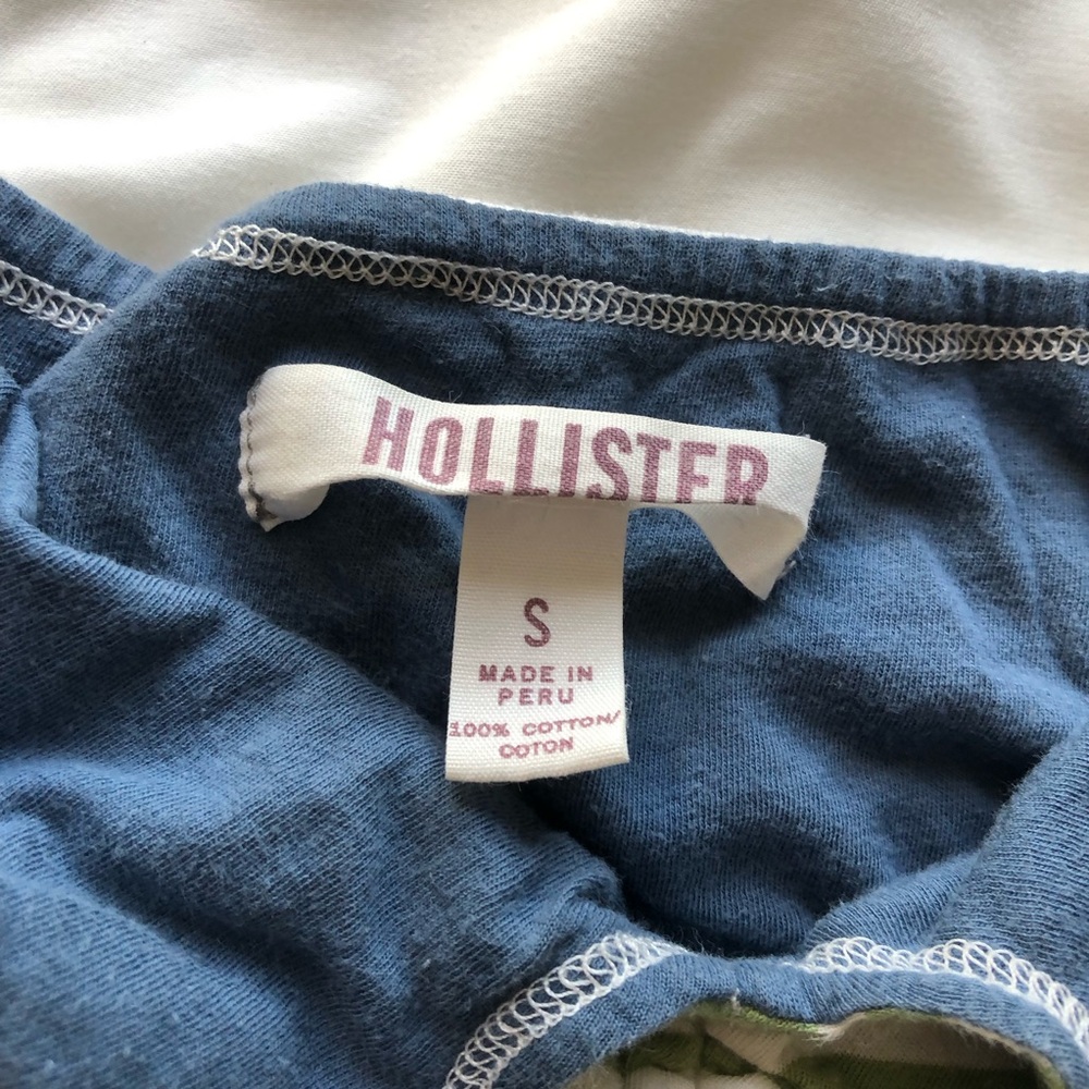 Y2K Hollister Green and White Striped Tube Top - Picture 3 of 7